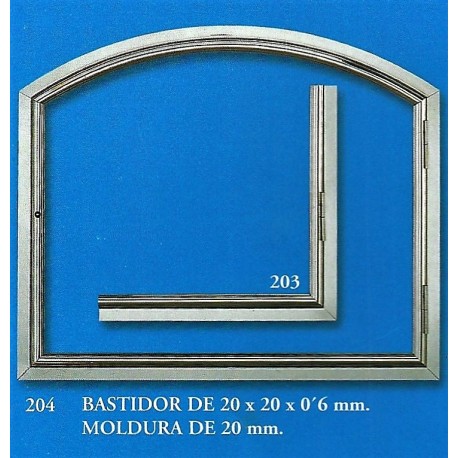 BASTIDOR DE 20x20x0,6mm - MORDURA DE 20mm (203-204)