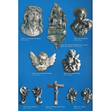 ROSTRO DE CRISTO - PURISIMA - DIVINA PASTORA - PEANA - GRUPO DE NIÑOS - ADORNOS - CRUZ CON CRISTO - ROSAS